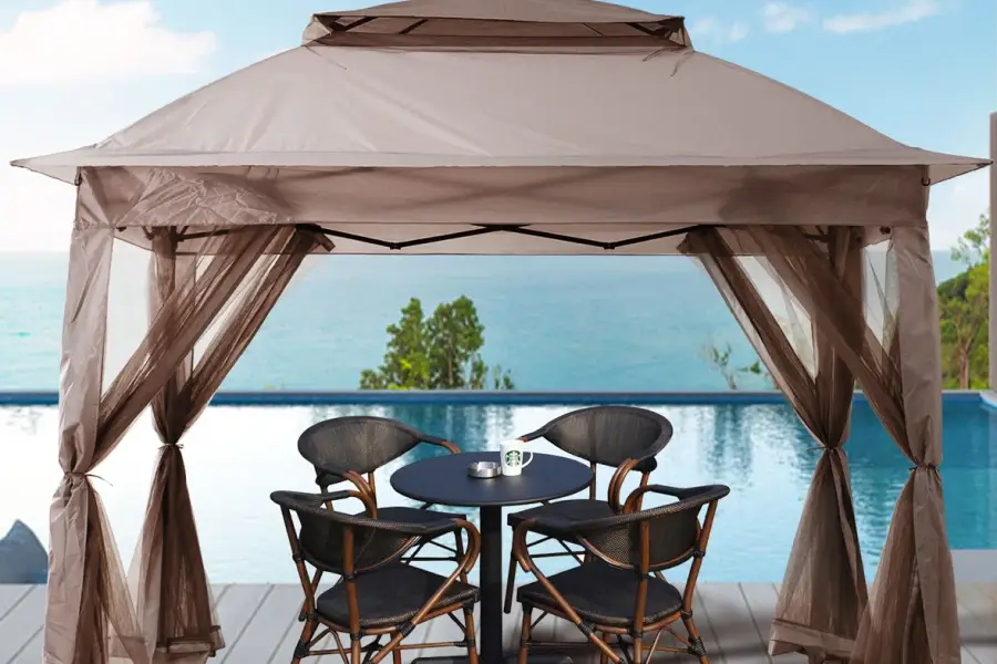 pop up gazebo with mosquito netting