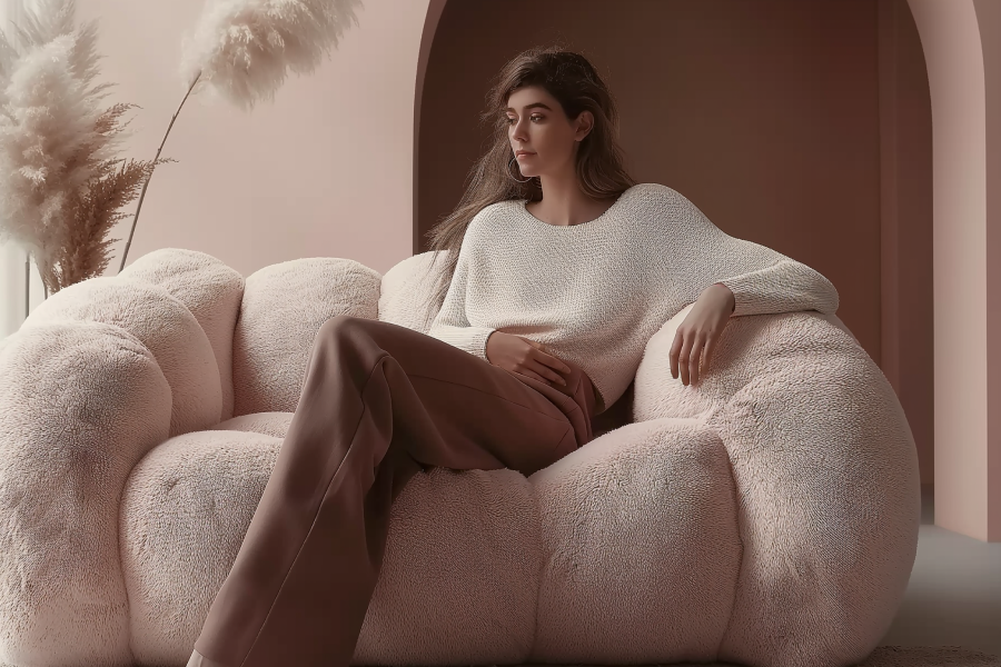 pink sofa couch